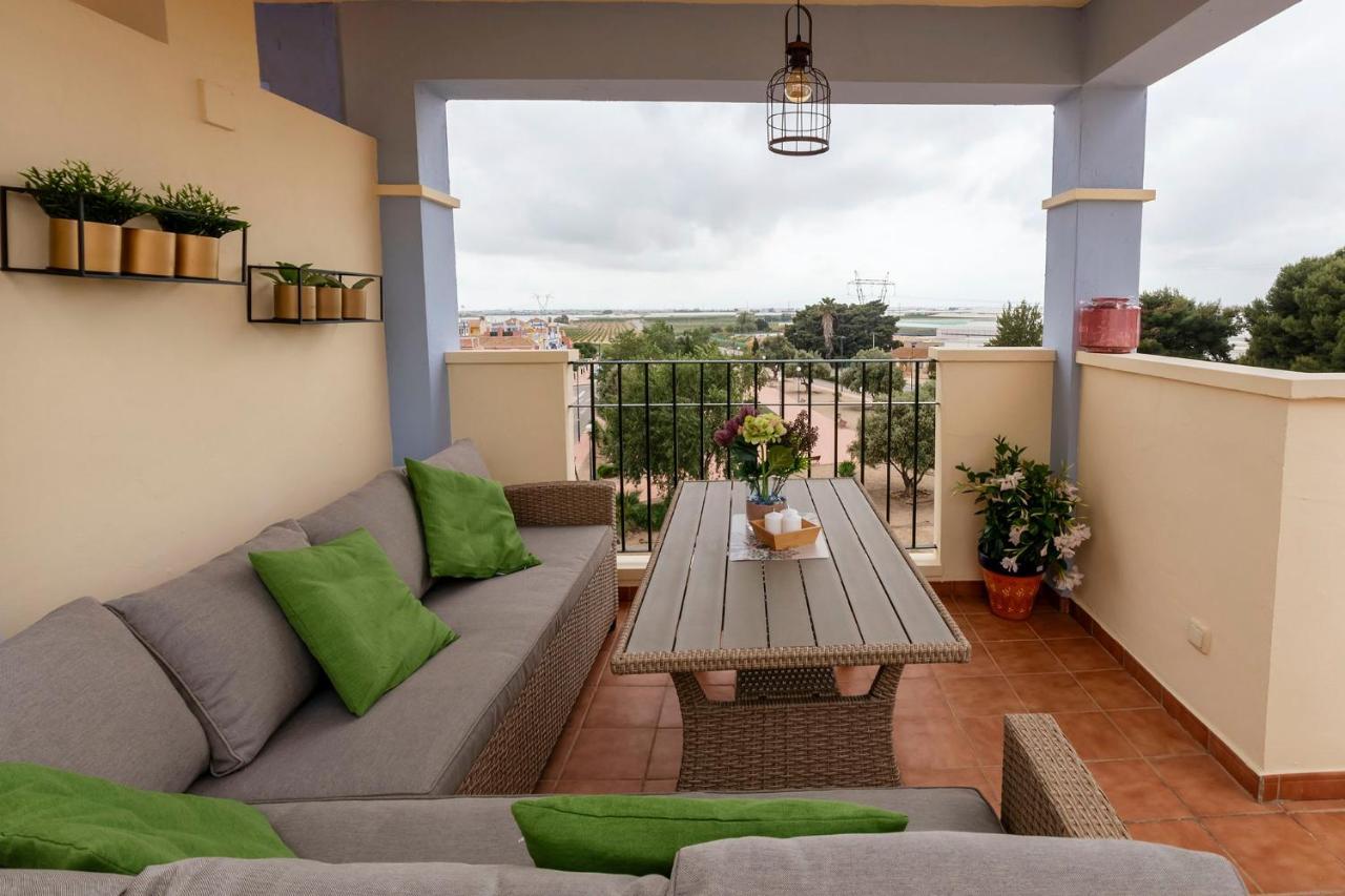 Ático con terraza-solárium y piscina 4-6 personas WIFI A/C Roda Exterior foto